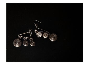 真鍮(黒染)　ピアス/pierce「gr016」の画像