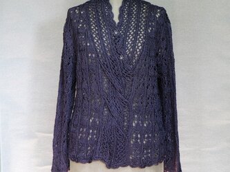 草木染め手編みセーター（シルク）の画像