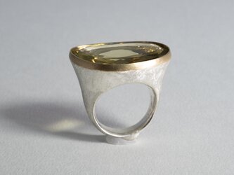 【店頭にて販売済み】LemonQuartz_22.30ct SV925/K18YG Ring