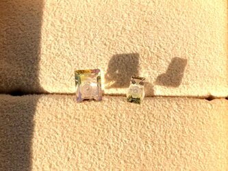 春色 バイカラー トルマリン ピアス　Bi-Color Tourmaline earringsの画像