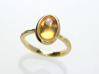 K18YG ファイヤーオパールリング　1.55ct　の画像