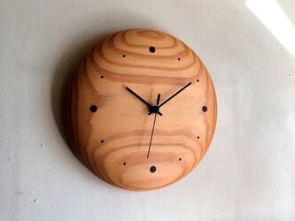 掛け時計　”maru”　パイン材　の画像