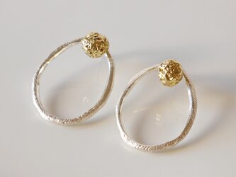1点物★ 3way crater pierce(sv＊brass)の画像