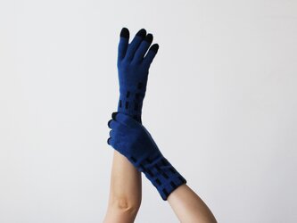 % PERCENT 手袋（COMFORTABLE：ブルー・ブラック）ギフトBOX付 スマホ対応 裏起毛　グッドデザイン賞受賞の画像