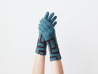 % PERCENT 手袋（COMFORTABLE：ブルー・ブラウン）ギフトBOX付 スマホ対応 裏起毛　グッドデザイン賞の画像