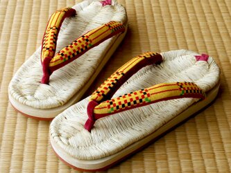 『草履サンダル』8寸3分(約25～26cm)■お外でもお家でもどちらでも履けます。■手仕事一点物の画像