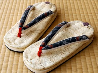 『草履サンダル』7寸8分(約23～24cm)■お外でもお家でもどちらでも履けます。■手仕事一点物の画像