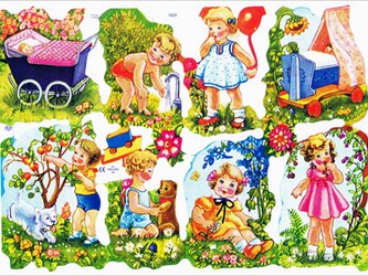 イギリス製クロモス 庭の子供達 ラメなし  DA-CHER100の画像