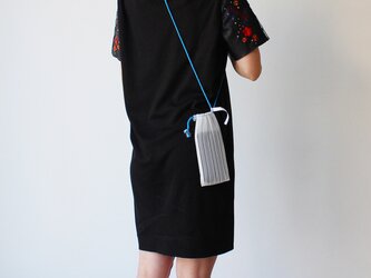 zero：Pleats pochette（ストライプ）：スマホ ショルダー　ポーチ　軽い　透ける　透明感の画像