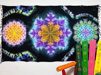 タイダイ染め　タペストリー　Hippies Dye最新作 　曼荼羅 HD13-32の画像