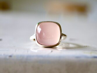 ピーチ風味のpinkカルセドニーring