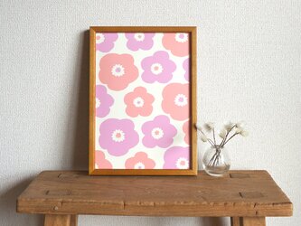 「popy（ピンク&ライラック）」A4ポスターの画像