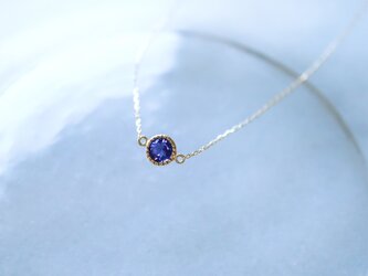 [Sot to] K10 一粒ネックレス【アイオライト】