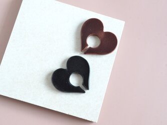 Extra~heart~【レザーイヤーカフ】"black"の画像