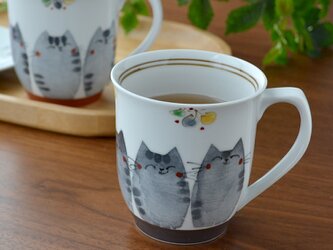 ともだち染ねこ　マグカップ(錆)の画像