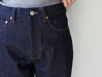 straight/14oz.selvedgedenim jeans/non wash /size27,28の画像