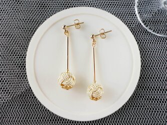 Basic ブライトゴールド水引玉スティックピアスの画像