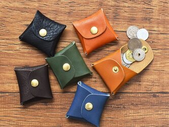 栃木レザー 四角い コインケース アクセサリーケース 小物入れ 小銭入れ 牛革 本革 全6色 JAK057の画像