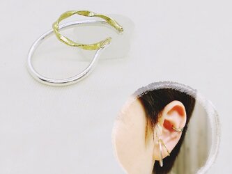Double drop イヤーカフ（シルバーメイン）の画像