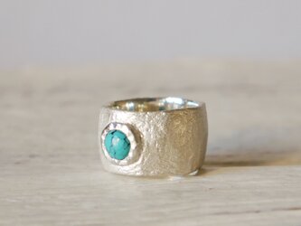 simple wide pinky ring（sv＊turquoise）★シンプル★ワイド★シルバー★ピンキーの画像