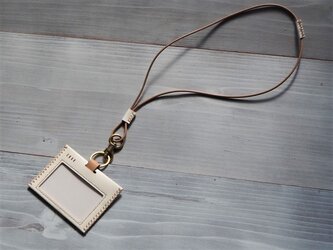 NEW IDホルダー ネックストラップ付き ホワイト【受注制作】の画像