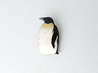 皇帝ペンギン 漆ブローチの画像