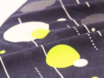 てぬぐい 「ame」紺×ネオンイエローの画像