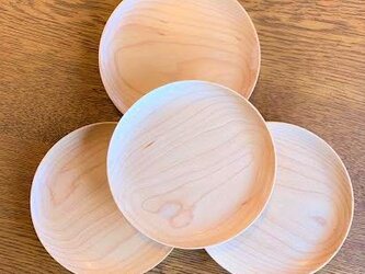 シンプル茶托・ソーサー・豆皿(メープル)の画像