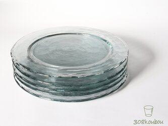 年輪プレート 平皿(グレー・大)の画像