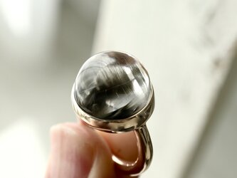 K10[ルチルの実]platinum rutilated quartz ringの画像