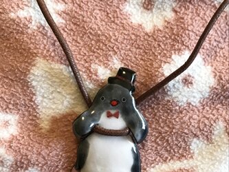 七宝　ぶら下がり　ペンギン　おめかし　ネックレスの画像