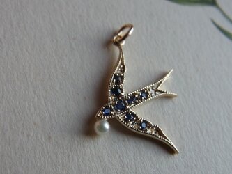 K10YG・サファイア　ツバメのトップオーダー品