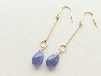 タンザナイトスティックピアス(14kgf)の画像