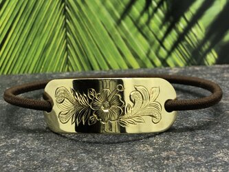 Hawaiian Hair Tie Gold" 髪を結んでアロハな気分になる金色のヘアゴム”の画像