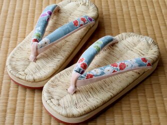 『草履サンダル』7寸8分(約23～24cm)■お外でもお家でもどちらでも履けます。■手仕事一点物の画像