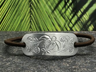 Hawaiian Hair Tie Silver " 髪を結んでアロハな気分になる銀色のヘアゴム”の画像