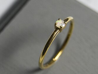 鏡面 オパール ラウンド3mm K24GPプレーンリング 1.5mm幅 ミラー｜K24GP RING sv｜455の画像