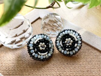 サークルスタッドピアス【ルナ】BK*BLの画像