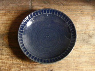 しのぎ手小皿（呉須）の画像