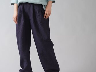 【wafu】超高密度リネン 2タック ボールパンツ 男女兼用 やや薄地 60番手/黒紅色(くろべにいろ) b010i-kbi1の画像