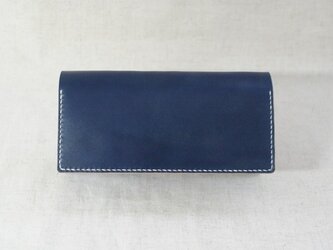 長財布 《 Navy Blue & Brown 》の画像