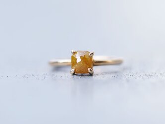 イエローダイヤモンド・ダイヤモンド・極上・宝石・K14・ゴールドリングの画像