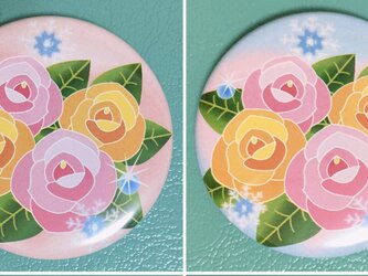 オリジナルデザイン缶バッチ:Four Rosesの画像