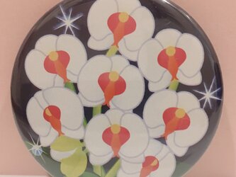 オリジナルデザイン缶バッチ:胡蝶蘭の画像