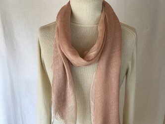 草木染め　シルクストール　ブルーベリー　ピンクの画像