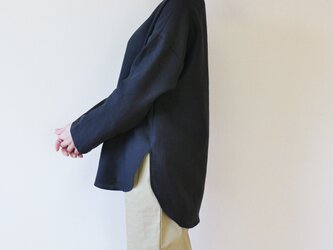 春夏　テールカットのトップス　フレンチリネン100％　【お色とサイズの展開あり】の画像