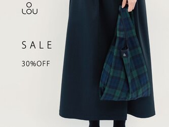 ●30％OFF・販売終了SALE● 上質なタータンチェック エコバッグ 紺 緑 ブラックウォッチ ●LYDIE-BG●