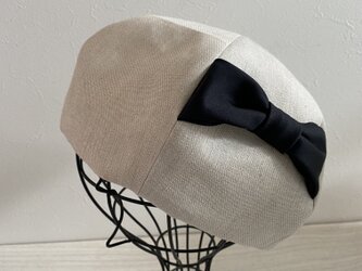 TOPI 綿麻（コットンリネン）のベレー（リボン58〜60）の画像