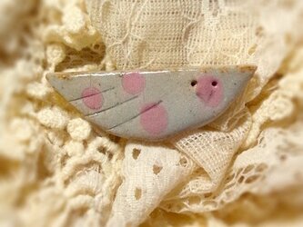 【陶製ブローチ】とりのこの画像