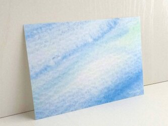 水彩画「蒼」ポストカード／３枚セット　ナチュラコの画像